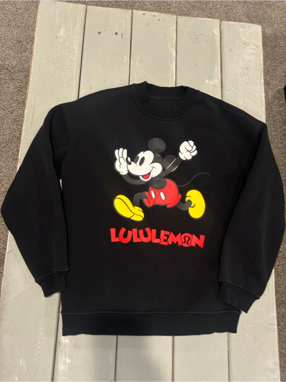 Disney x Lululemon Fleece Oversized Pullover in Black In Medium PERFECT!